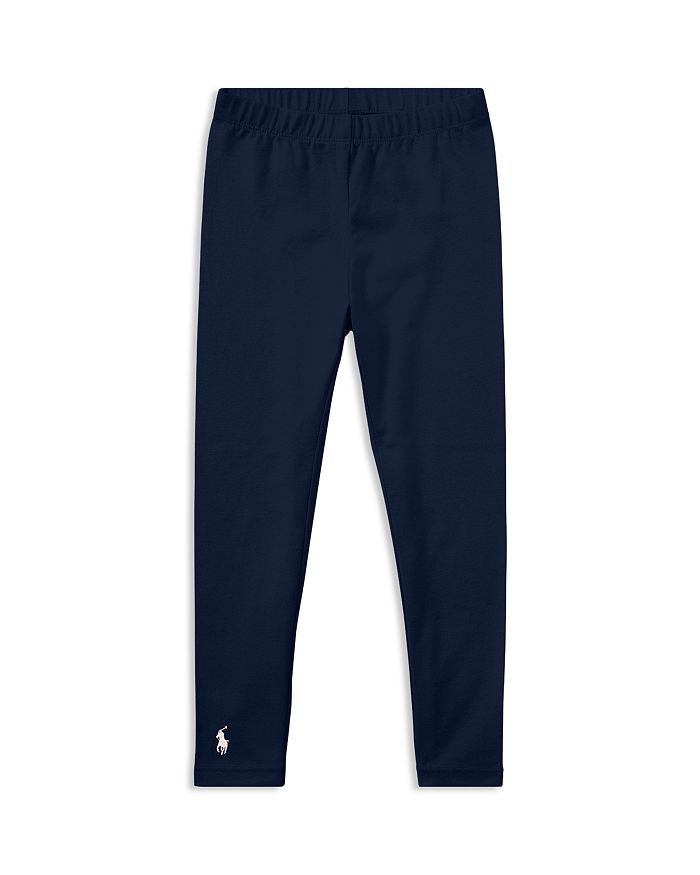 Polo Ralph Lauren Polo Pony-logo Cotton Leggings In French Navy