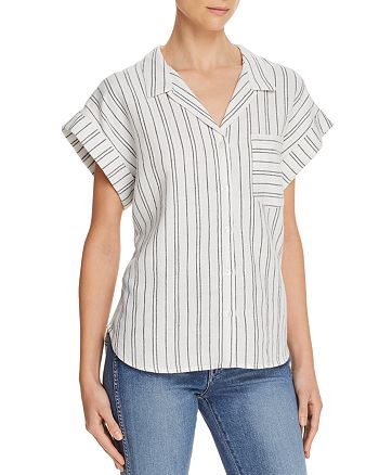 AQUA Chalk Stripe Button-Down Shirt - 100% Exclusive | Bloomingdale's