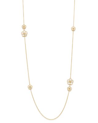 18k gold diamond station necklace