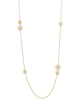 Roberto Coin - 18K Yellow Gold Daisy Mother-of-Pearl & Diamond Station Necklace, 31" - 100% Exclusive