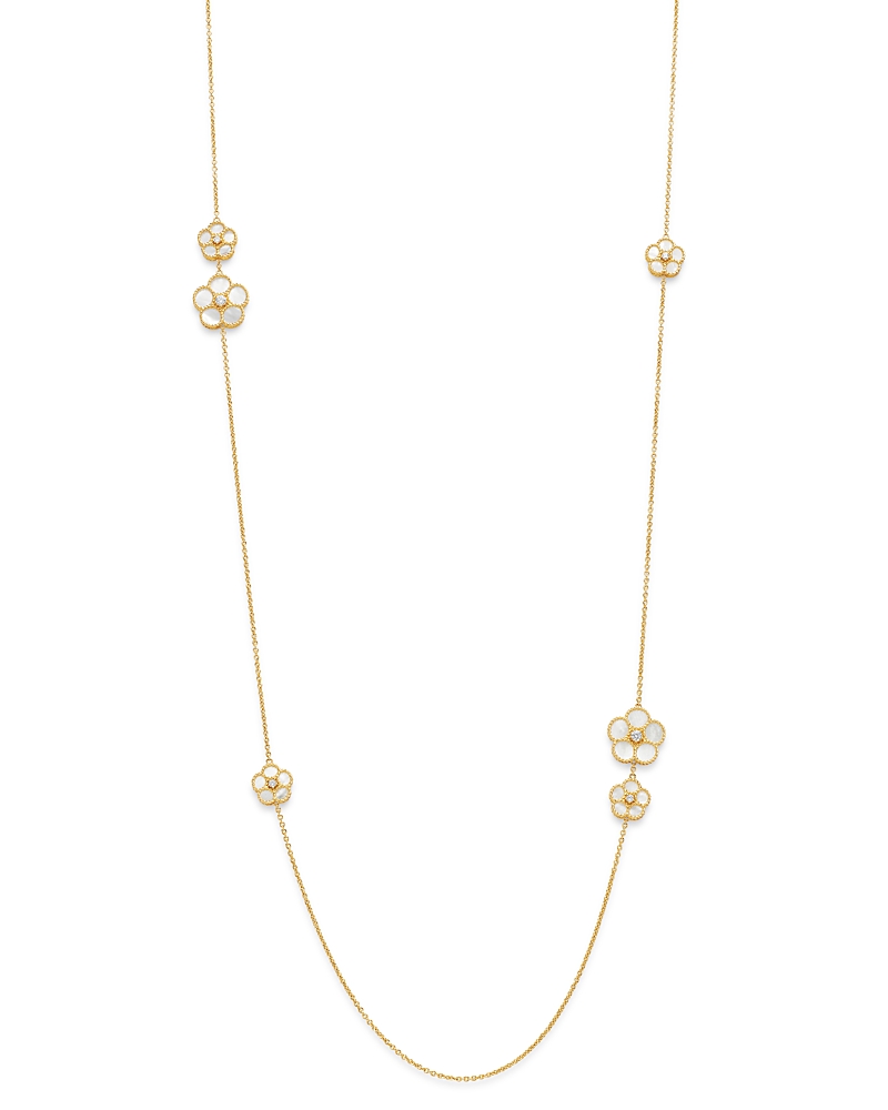 Roberto Coin 18K Yellow Gold Daisy Mother-of-Pearl & Diamond Station Necklace, 31 - Exclusive
