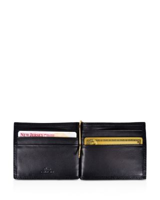 Leather RFID-Blocking Money Clip Wallet