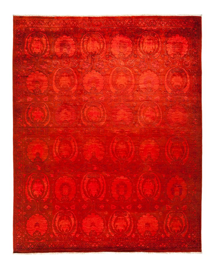 Bloomingdale's Vibrance Collection Leon Hand-knotted Area Rug, 8' X 10'1 In Red