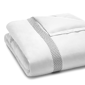 Hudson Park Collection 500tc Embroidered Geo Duvet Cover, King - 100% Exclusive In Silver