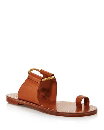 Tory Burch Women's Ravello Studded Leather Slide Sandals | Bloomingdale's