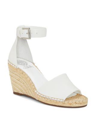 vince camuto white wedges