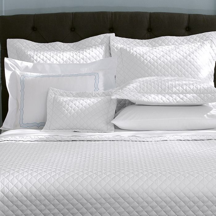 Matouk Gemma Quilted Euro Sham In White
