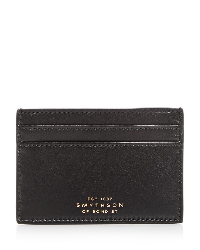 Smythson Leather Card Case In Black