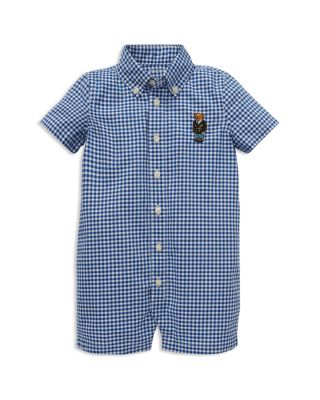 gingham romper baby boy