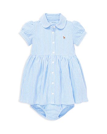 Ralph Lauren - Girls' Striped Oxford Dress & Bloomers Set - Baby