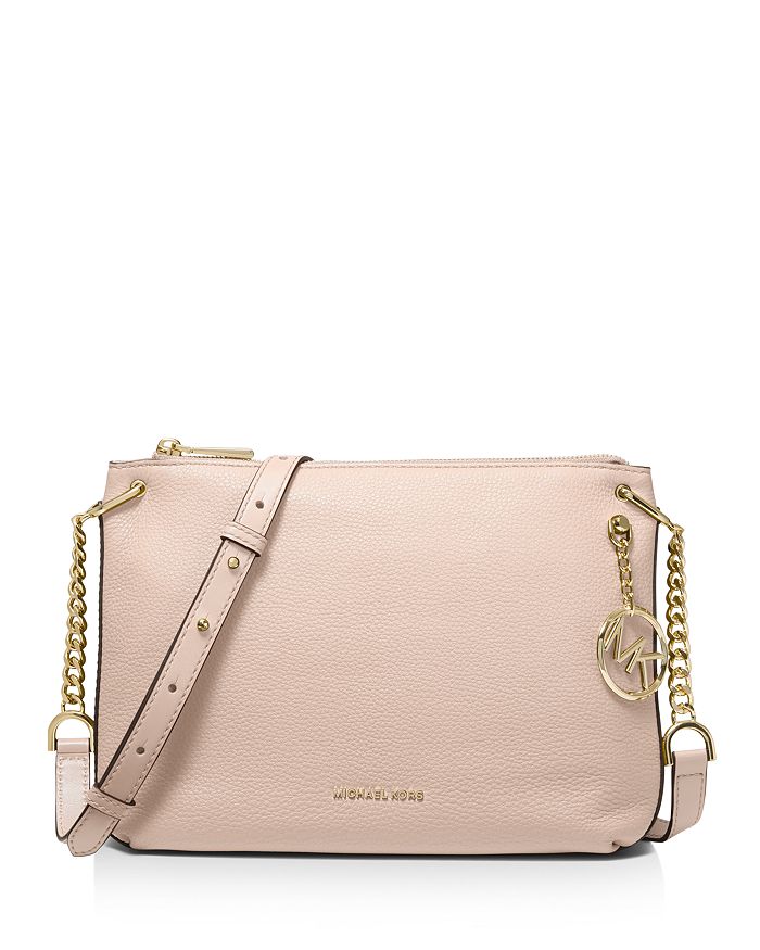 Michael Michael Kors Lillie Large Leather Messenger Bag In Soft Pink