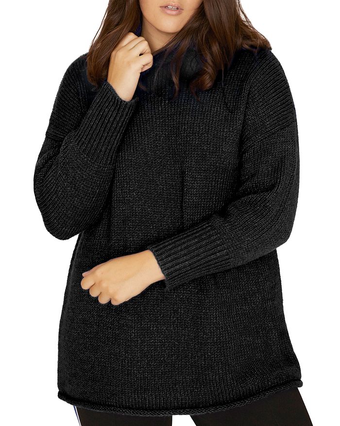 Sanctuary Curve Curl Up Shaker Stitch Sweater Bloomingdale s
