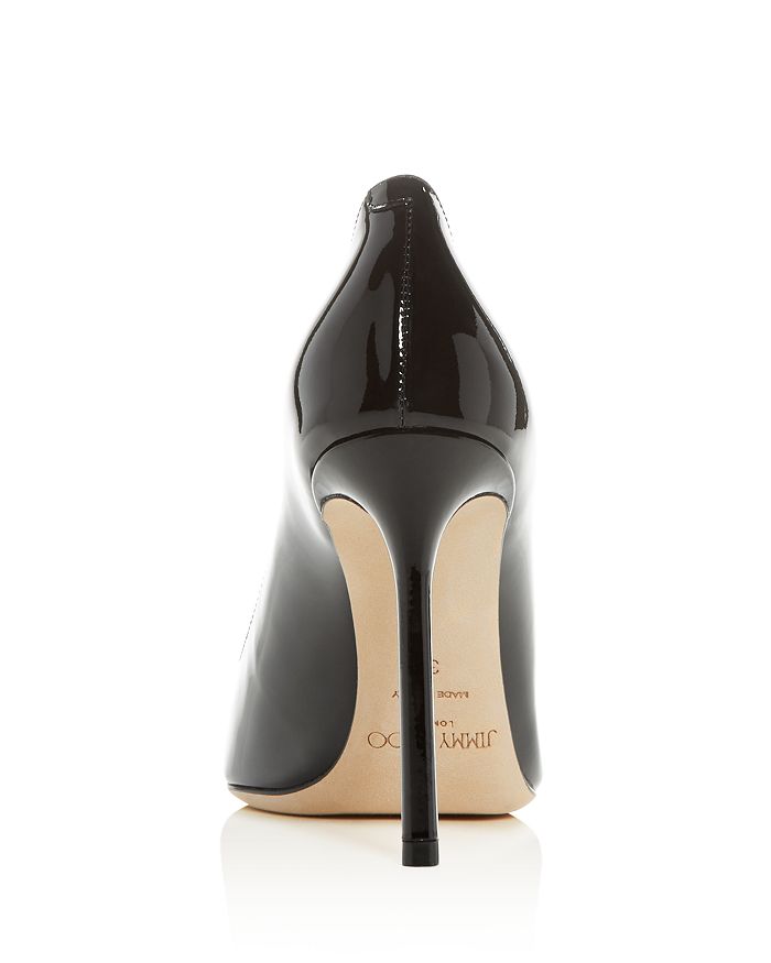Shop Jimmy Choo Women's Romy 100 Pointed-toe Pumps In Black Patent Leather