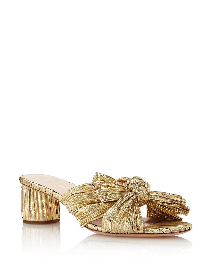 Shop Loeffler Randall Women's Emilia High-heel Slide Sandals In Gold