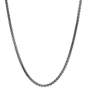 John Hardy Sterling Silver with Satin Matte Black Rhodium Classic Chain Necklace, 26