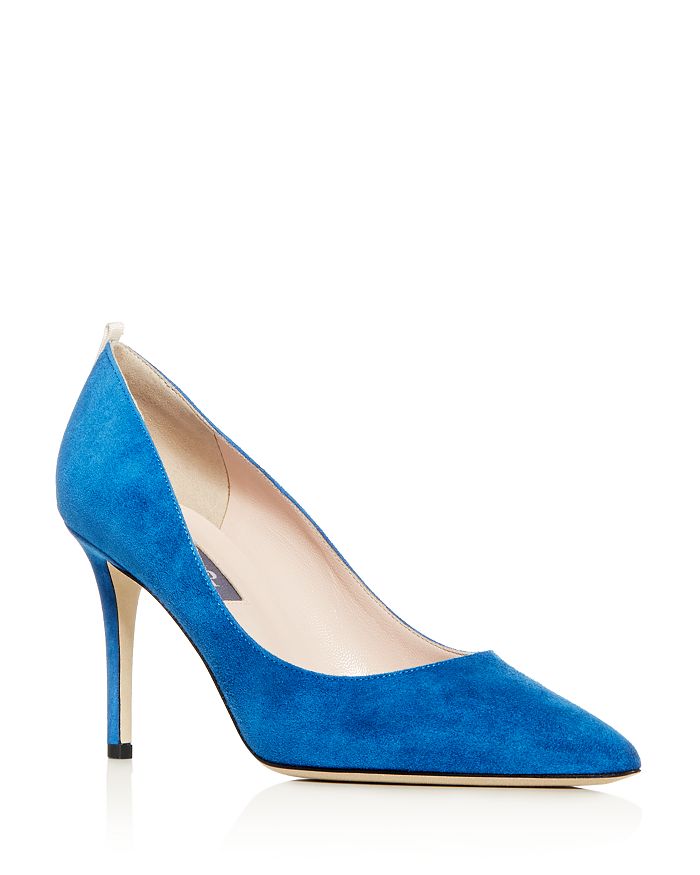 Sjp By Sarah Jessica Parker Women's Fawn Pointed-toe Pumps - 100% Exclusive In Blue Suede