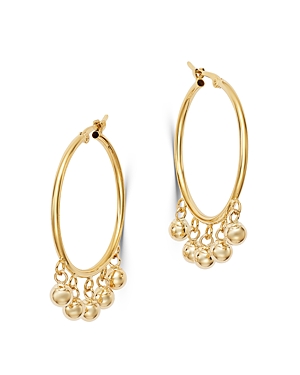 Bloomingdale's Dangling Spheres Hoop Earrings in 14K Yellow Gold - 100% Exclusive