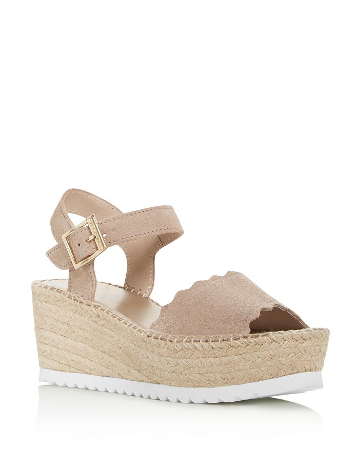 Andre Assous Women's Cacia Platform Wedge Espadrille Sandals In Ivy Suede