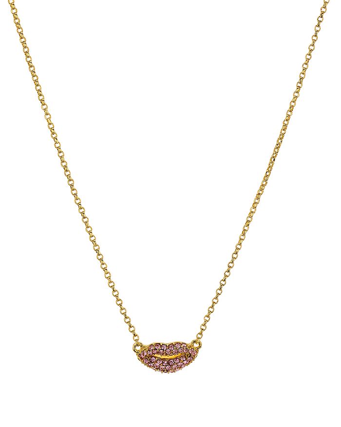 kate spade new york Pav Lip Mini Pendant Necklace 14