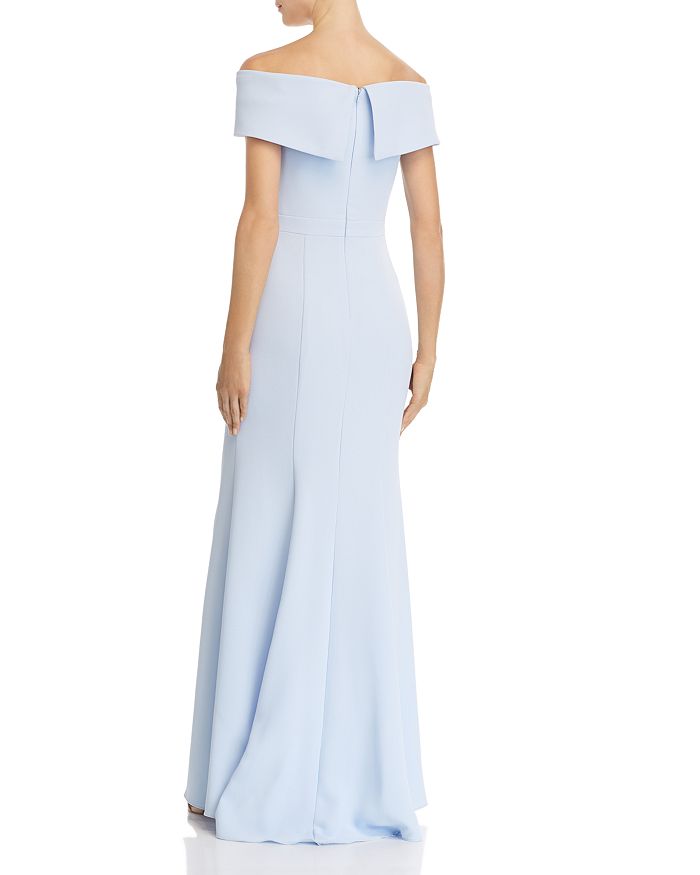 Aqua Off-The-Shoulder Crepe Dress - 100% Exclusive In Light Blue | ModeSens