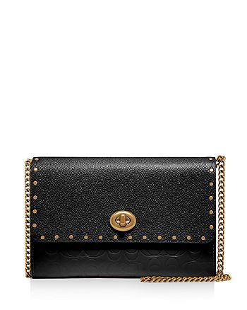 COACH Marlow Studded Leather Crossbody | Bloomingdale's