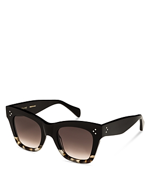 Celine Cat Eye Sunglasses, 50mm In Black/brown Gradient