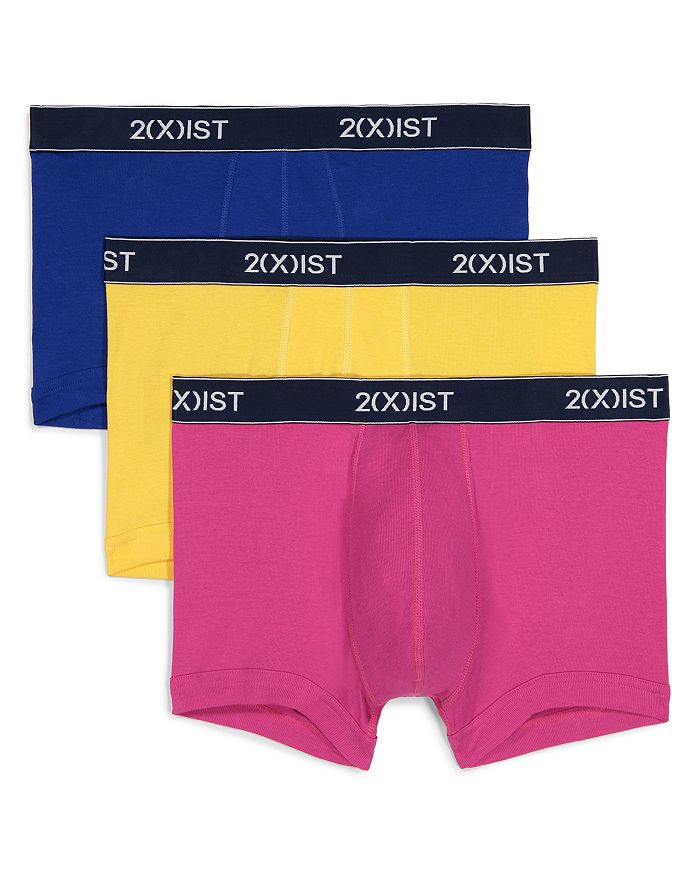2(x)ist Essentials Boxer Briefs, Pack Of 3 In Yellow/pink/blue