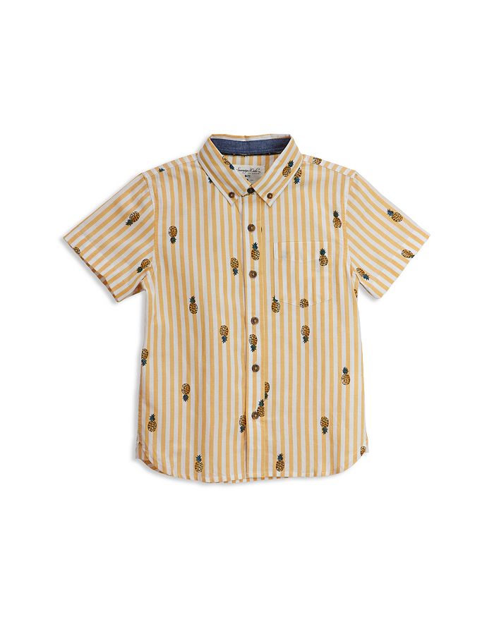 Sovereign Code Boys' Genius Pineapple Button-down Shirt - Little Kid, Big Kid In Brown