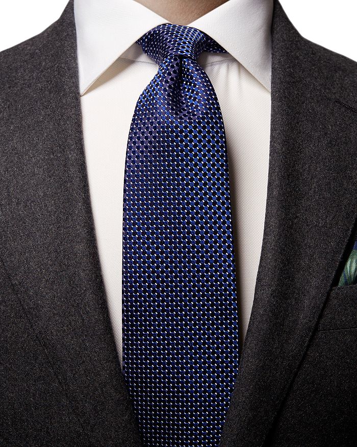 Shop Eton Dot Silk Classic Tie In Navy