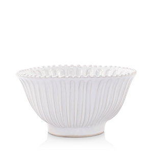 Vietri Incanto Stone White Stripe Small Serving Bowl