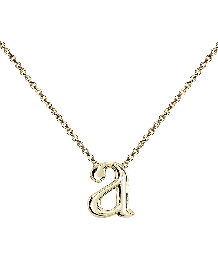 Aqua Initial Pendant Necklace In 18k Gold-plated Sterling Silver, 14 - 100% Exclusive