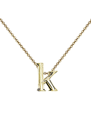 Initial Pendant Necklace In 18k Gold Plated Sterling Silver 14 100 Exclusive K - Gold Plated Initial Pendant Necklace Initial Pendant Necklace In 18k Gold Plated Sterling Silver 14 100 Exclusive K - Gold Plated Initial Pendant Necklace