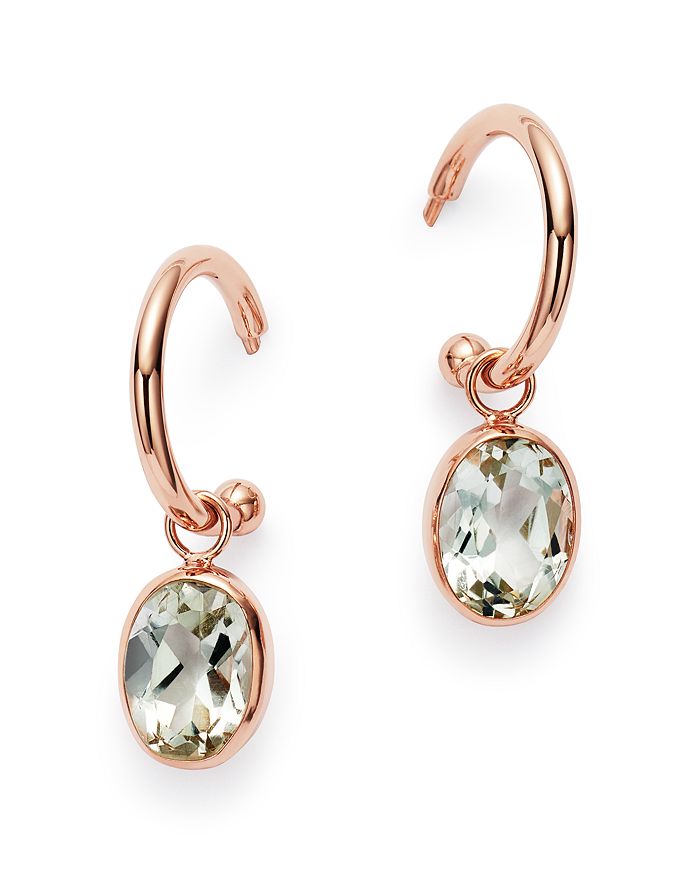 Bloomingdale's Prasiolite Drop Earrings In 14k Rose Gold - 100% Exclusive In Green/rose Gold