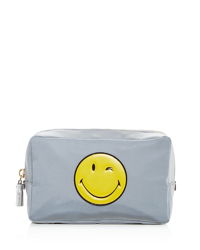 Anya Hindmarch Wink Cosmetic Case In Grey Gray/gold
