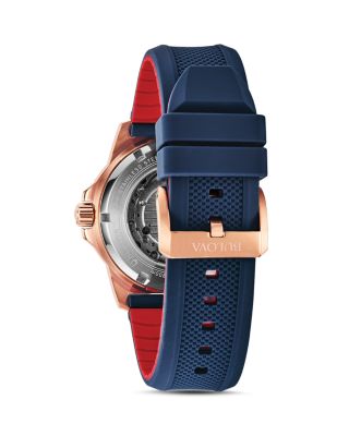 Marine Star Blue Silicone Strap Automatic Watch, 45mm