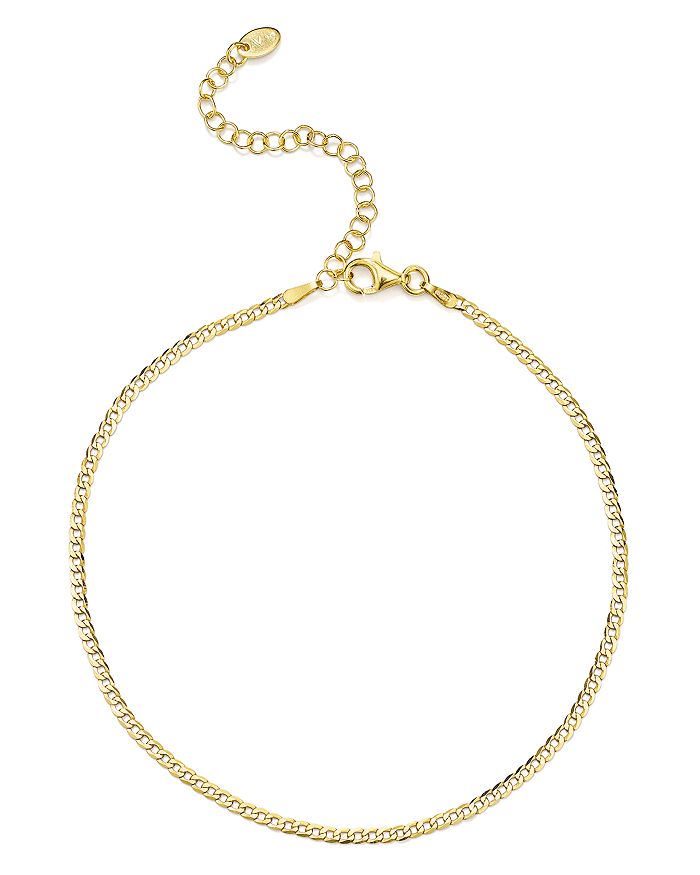 Argento Vivo Cable Chain Anklet In Gold