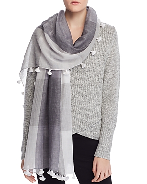 EILEEN FISHER ORGANIC COTTON CHECKED SCARF,S9RTQ-A2068M