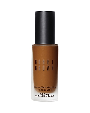 Shop Bobbi Brown Skin Long-wear Weightless Foundation Spf 15 In Neutral Almond N080 (dark Brown With Yellow And Red Undertones)