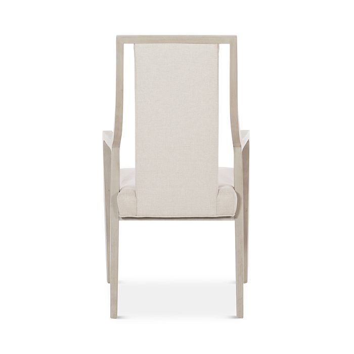 Bernhardt Axiom Cutout Dining Arm Chair (each) In Linear Gray