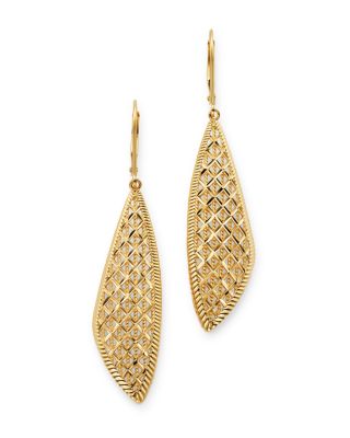 Bloomingdale's - Tie Drop Earrings in 14K Yellow Gold - 100% Exclusive