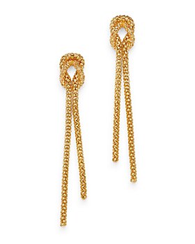 Bloomingdale's - Beaded Knot Drop Earrings in 14K Yellow Gold - 100% Exclusive
