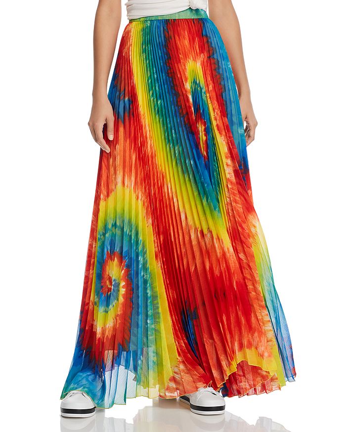Alice and olivia shannon pleated clearance maxi skirt