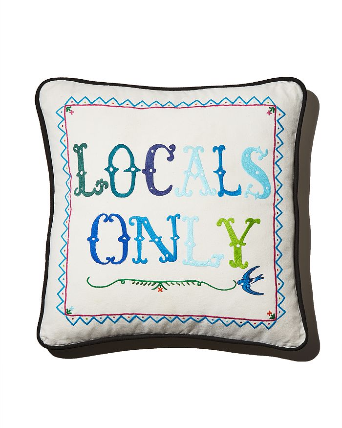 Aloha Zen Locals Only Embroidered Decorative Pillow | Bloomingdale's