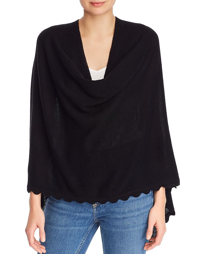 Minnie Rose Scalloped Cashmere Poncho Bloomingdale s