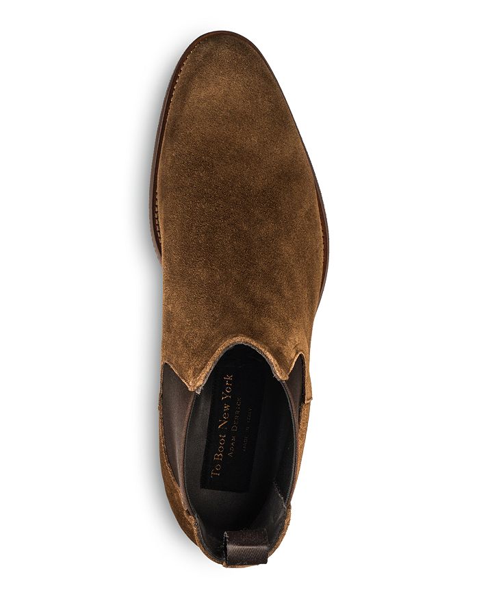 Shop To Boot New York Men's Shelby Chelsea Boots In Mid Brown Suede