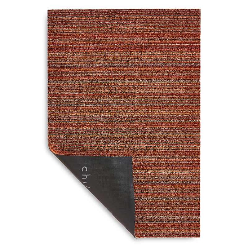 Chilewich Skinny Stripe Shag Utility Mat, 24 X 36 In Orange
