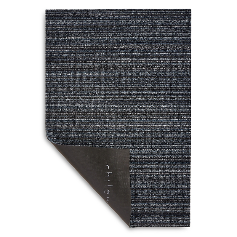 Chilewich Skinny Stripe Shag Big Mat, 36 X 60 In Blue