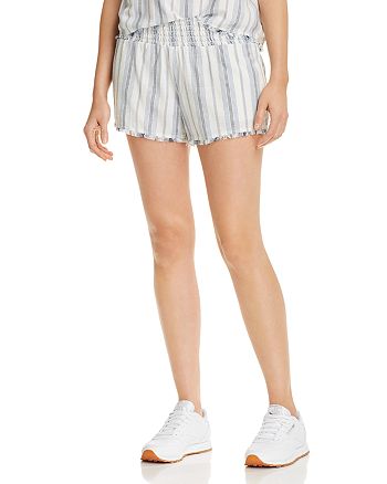 Bella Dahl Frayed Hem Striped Shorts Bloomingdale S