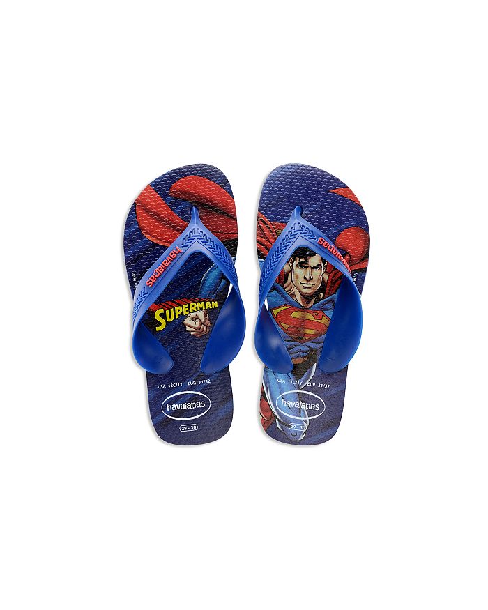 havaianas Boys' Superman Max Flip-Flops - Walker, Toddler, Little Kid ...
