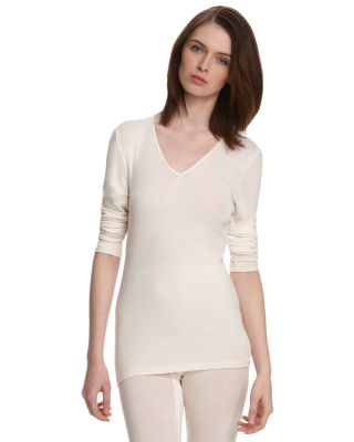 Woolen Silk Basic Long Sleeve Shirt
